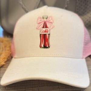 Coca Cola White and Pink Snapback Hat